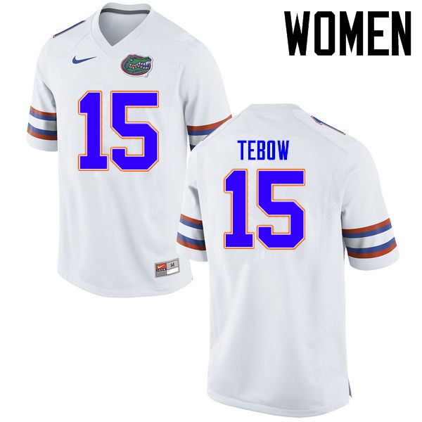Florida Gators Women #15 Tim Tebow College Football Jerseys White